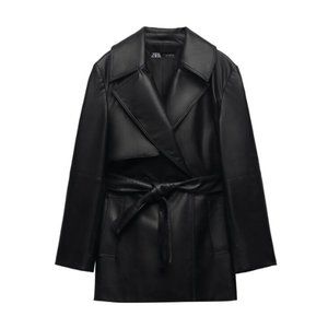 Zara | Faux-Leather Short Trench